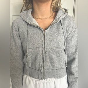 Brandy Melville Crystal Cropped Hoodie
